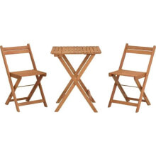 Комплекты садовой мебели FSC Acacia Wood Set - besteht aus einem quadratischen Tisch und 2 faltbaren Sthlen
