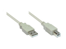 Компьютерные разъемы и переходники alcasa 2510-2OF USB кабель 1,8 m 2.0 USB A USB B Серый