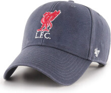 Мужские бейсболки Мужская бейсболка серая с логотипом 47 Brand EPL Liverpool FC Legend MVP Cap - Vintage Navy
