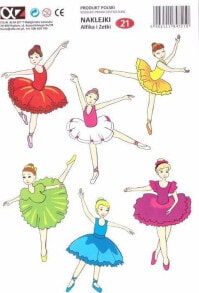 Наклейки для детского творчества Alfa-Zet 7 Alfika and Zetka stickers 21 ballerinas