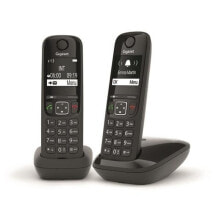 Телефоны gigaset AS690 Duo Аналоговый/DECT телефон Черный AS690 DUO NOIR