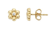Ювелирные серьги Tender gold-plated earrings Flowers Fleur Stones ESER01951200