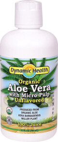 Dynamic Health Organic Aloe Vera Juice with Micro Pulp Unflavored Сок алоэ вера с микро- мякотью без ароматизатора 946 мл