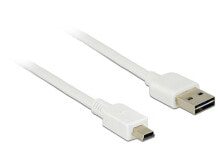 Компьютерные разъемы и переходники DeLOCK 0.5m, USB2.0-A/USB2.0 Mini-B USB кабель 0,5 m 2.0 USB A USB B Белый 85159