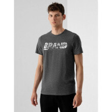 Мужские футболки Мужская футболка спортивная серая с логотипом  4F M H4Z21-TSM010 Gray
