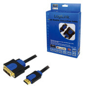 Компьютерные разъемы и переходники LogiLink CHB3101 видео кабель адаптер 1 m HDMI Тип A (Стандарт) DVI-D