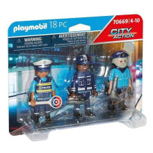 Развивающие игровые наборы и фигурки для детей Игровой набор Playmobil 70669 Action Городская полиция, 18 предметов