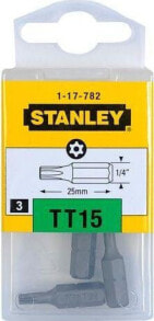 Биты для электроинструмента Stanley końcówka 1/4" TORX TT15 x 25mm 3 sztuki (17-782-1)