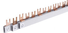 Комплектующие для щитов legrand Connection rail 3P 80A 16mm2 fork 54 mod. - 607 048