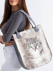 Шоппер Женская сумка шоппер с рисунком Кошка Factory Price