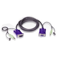 Компьютерные разъемы и переходники Aten VGA / Audio Cable KVM кабель 1,8 m Черный 2L-2402A