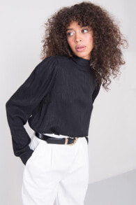 Женские блузки и кофточки Женская блузка с объемным длинным рукавом черная Factory Price