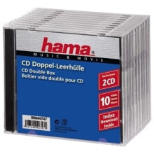 Диски и кассеты Hama CD Double Jewel Case Standard, Pack 10 2 диск (ов) Прозрачный 00044747