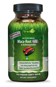 Irwin Naturals Maca Root Max3 + Ashwagandha --Корень Маки  + Ашваганда - 75 жидких капсул