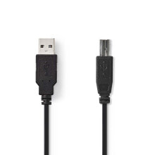 Компьютерные разъемы и переходники nedis CCGP60100BK20 USB кабель 2 m 2.0 USB A USB B Черный