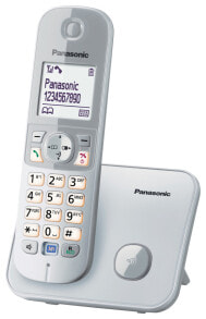 Телефоны Panasonic KX-TG6811GS телефонный аппарат DECT телефон Серебристый Идентификация абонента (Caller ID)