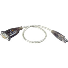 Компьютерные разъемы и переходники кабельный разъем/переходник Черный, Металлический Aten UC232A1-AT  USB RS-232