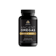 Рыбий жир и Омега 3, 6, 9 Ancient Nutrition Omegas Whole Body Омега-3 из масла дикого тихоокеанского тунца, новозеландского масла хоки, астаксантином и черным перцем 1000 мг - 90 гелевых капсул