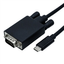 Компьютерные разъемы и переходники ROLINE 11.04.5821 видео кабель адаптер 2 m USB Type-C VGA (D-Sub) Черный