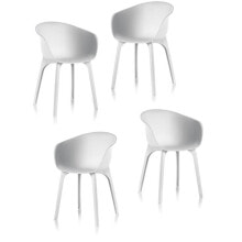 Садовые кресла и стулья Набор IDEA из 4 садовых стульев - Diva - белый