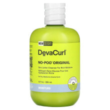 Шампуни для волос DevaCurl, No-Poo Original, очищающее средство без пены для насыщенного увлажнения, для сухих, средних и жестких локонов, 355 мл (12 жидк. Унций)
