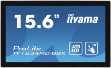 Телевизоры и плазменные панели iiyama ProLite TF1634MC-B8X сенсорный дисплей 39,6 cm (15.6") 1920 x 1080 пикселей Мультисенсорный Многопользовательский Черный