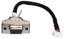 Компьютерные разъемы и переходники Shuttle PVG01 кабельный разъем/переходник 15-pin Mini D-Sub 2 x 10-pin Черный, Нержавеющая сталь, Белый