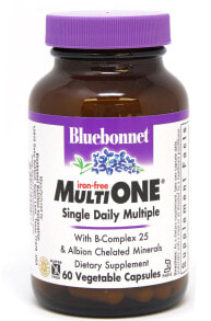 Витаминно-минеральные комплексы Bluebonnet Nutrition Multi One Комплекс с витаминами группы B и хелатными минералами 60 капсул