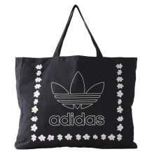 Женские спортивные сумки женская сумка шоппер объемная черная с логотипом adidas
