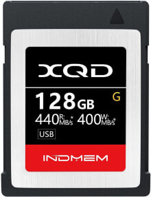 Карты памяти CompactFlash для фотоаппаратов и видеокамер INDMEM 128GB XQD Card 5X Tough MLC XQD Flash Memory Card High Speed G Series (Read 440MB/s and Write 400MB/s)