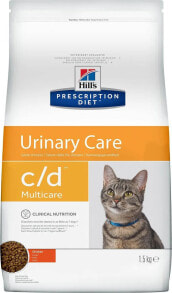Сухие корма для кошек Сухой корм для кошек Hill's Prescription Diet Urinary Care c/d, при профилактике цистита и мочекаменной болезни (мкб), диетический, с курицей, 1,5 кг