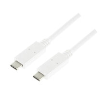 Компьютерные разъемы и переходники LogiLink CU0130 USB кабель 0,5 m 3.2 Gen 2 (3.1 Gen 2) USB C Белый