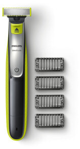 Машинки для стрижки волос и триммеры универсальный триммер  для бороды и усов Philips OneBlade QP2530/20,  с 4 насадками-гребнями