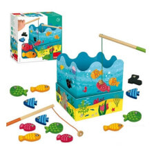 Детские игровые наборы и фигурки из дерева Игровой рыболовный набор Diset с рыбками, магнитный