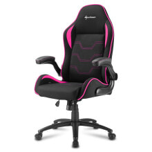 Компьютерные кресла Sharkoon Elbrus 1 Универсальное игровое кресло Мягкое сиденье Черный, Розовый 4044951028009