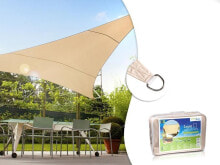 Тенты и подстилки для бассейнов GreenBlue Garden sail shade UV polyester 5m cream triangle hydrophobic surface - GB502