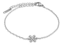 Браслеты Glittering bracelet made of steel Snowflake