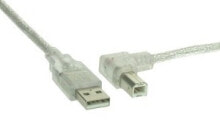 Компьютерные разъемы и переходники inLine 3m USB 2.0 AM/BM USB кабель USB A USB B Прозрачный 34521R
