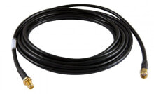 Кабели и провода для строительства aLLNET ANT-CAB-RSMA-M-RSMA-F-50 коаксиальный кабель 0,5 m R-SMA LMR-195 Черный