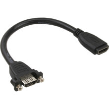 Компьютерные разъемы и переходники InLine 17600Q кабельный разъем/переходник HDMI A Черный