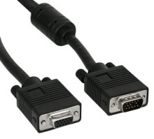 Компьютерные разъемы и переходники InLine 17701B VGA кабель 1 m VGA (D-Sub) Черный