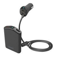Батарейки и аккумуляторы для аудио- и видеотехники MUVIT Car Charger 2 USB Ports 2.4A With 2 USB Ports 2.4A Extension