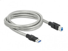 Кабели и провода для строительства DeLOCK 86779 USB кабель 2 m 3.2 Gen 1 (3.1 Gen 1) USB A USB B Серебристый