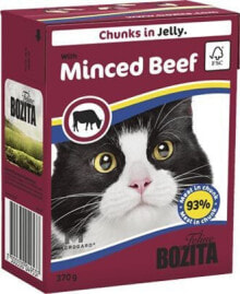 Влажный корм для кошек Bozita, кусочки с говядиной в желе, 370 г
