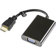 Компьютерные разъемы и переходники deltaco HDMI-VGA7 видео кабель адаптер 0,2 m VGA (D-Sub) + Micro USB Type-B Черный