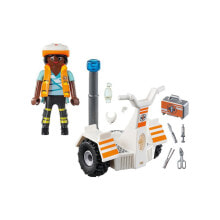 Детские игровые наборы и фигурки из дерева Набор с элементами конструктора Playmobil City Life 70052 Спасатель на сигвее