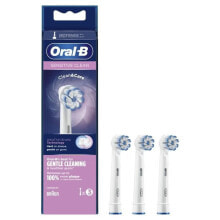 Аксессуары для зубных щеток и ирригаторов Oral-B Sensitive Clean 80338478 головка для зубных щеток 3 шт Белый