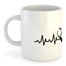 Кружки, чашки, блюдца и пары KRUSKIS Spearfishing Heartbeat Mug 325ml