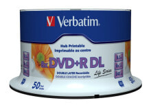 Диски и кассеты verbatim 97693 чистый DVD 8,5 GB DVD+R DL 50 шт