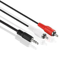 Акустические кабели PureLink 3.5mm - 2x RCA, M/M, 3m аудио кабель 3,5 мм 2 x RCA Черный LP-AC030-030